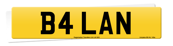 Registration number B4 LAN
